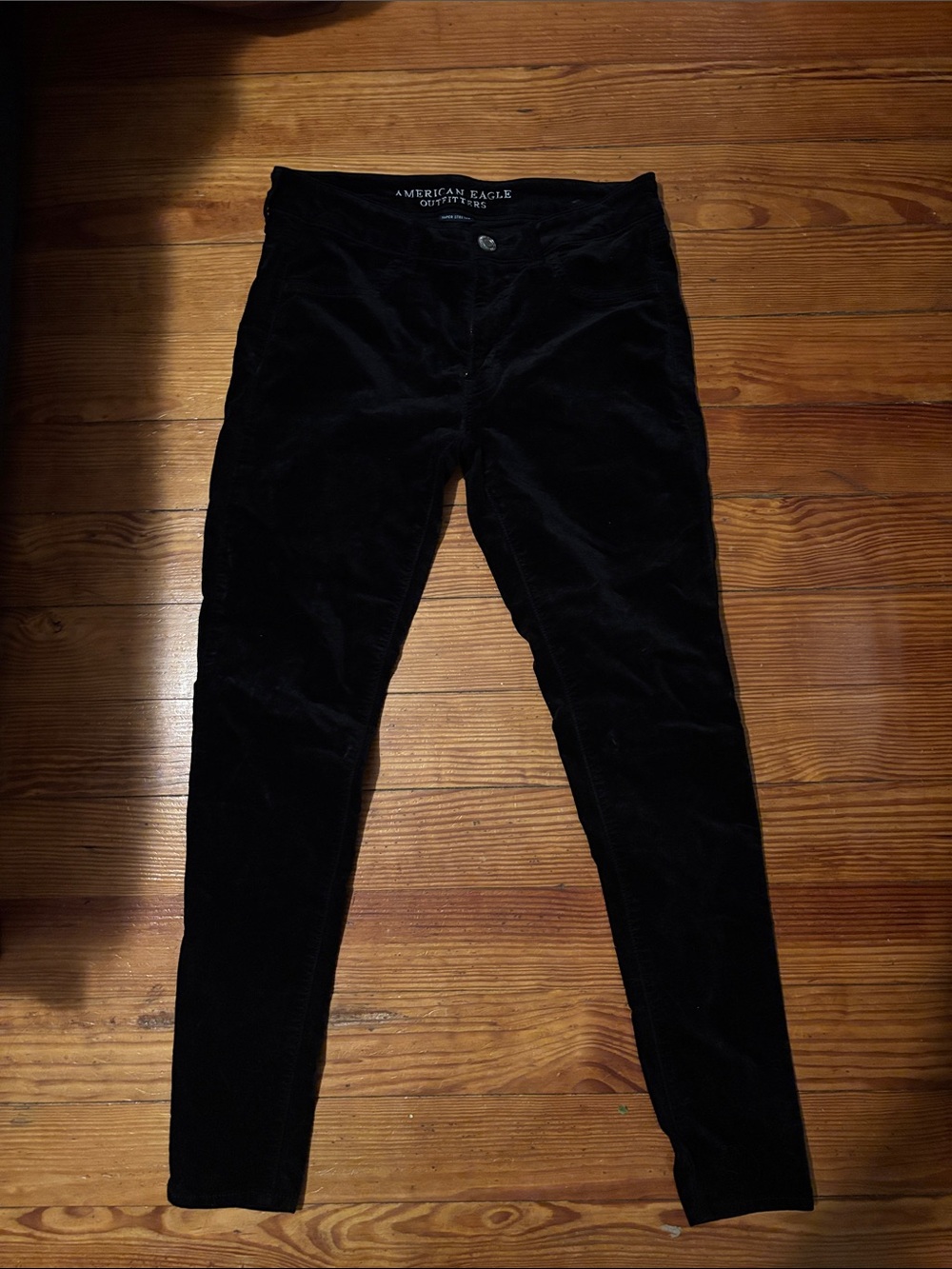 American Eagle Outfitters Black Skinny velvet Jeggings